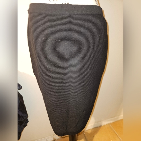 Anne Klein II Womans Black Elastic Waist Pencil Skirt Size L - Picture 2 of 9